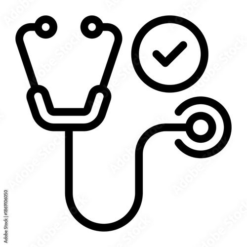 stethoscope line icon