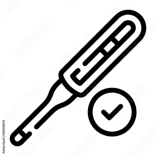 thermometer line icon