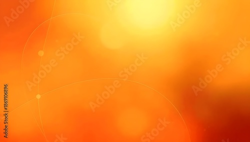 Warm and inviting abstract background with soft glowing bokeh lights and a gentle gradient of orange and yellow hues creating a serene and peaceful atmosphere perfect