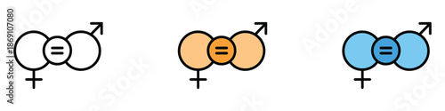 Gender equality icon vector. equal rights and status symbol. vector illustration.