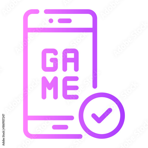 mobile gaming gradient icon