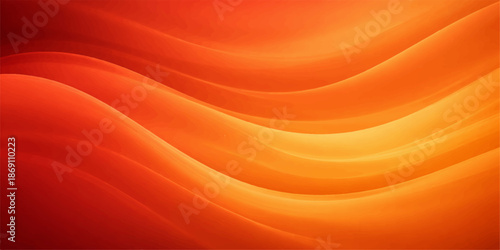 Abstract red and orange silk texture design with flowing soft fabric waves