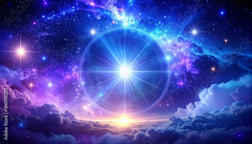 占いチャンネル向け神秘的な星空背景素材