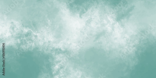 Calm Green Abstract Background With Soft White Mist For Nature And Wellness watercolor textures modern organic look.	