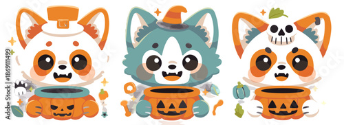 투명한 배경에 섬세하게 손으로 그린 거미줄과 거미, 서리 내린 겨울 나뭇가지와 붉은 열매가 어우러진 빈티지 스타일의 장식 일러스트레이션.