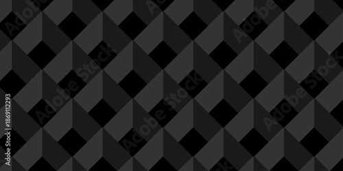 Vector structure box minimal black abstract cube square wall texture. geometric tile hexagon mosaic wall grid wallpaper. minimal geometric block cube isometric mosaic texture background.