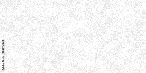 Minimal seamless area vector topo paper lines. Topographic contour lines grid map pattern design. Geographic mountain relief texture background.