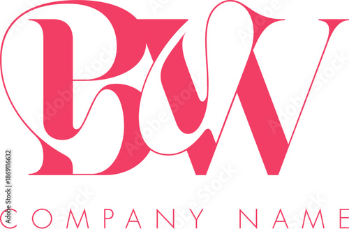 Creative Abstract Initial Letter BW Logo Design