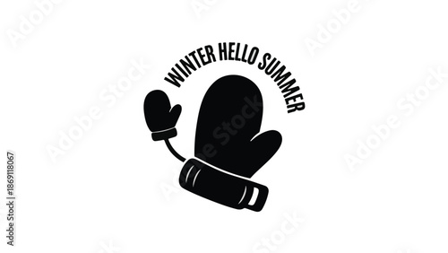 Playful mitten waves hello to a new season