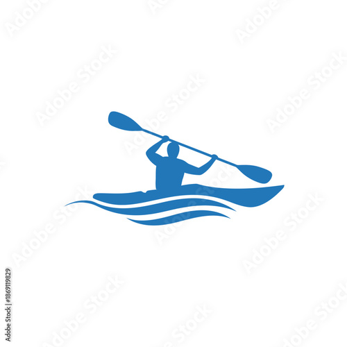 Paddling Kayak Sport Logo Icon Design
