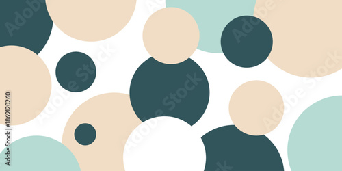 Playful Abstract Background With Soft Circular Shapes And Balanced Modern Colors