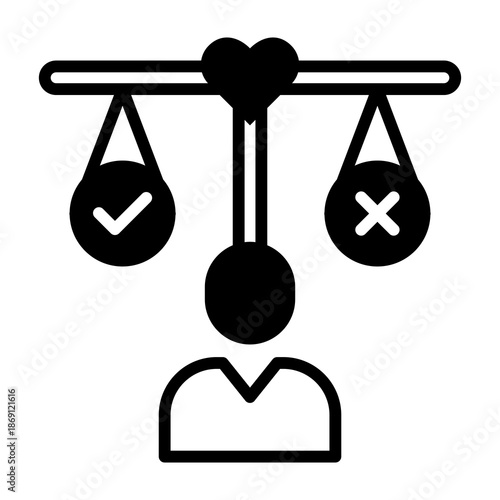 Ethical Conduct Icon Mixed Style Vector Illustration