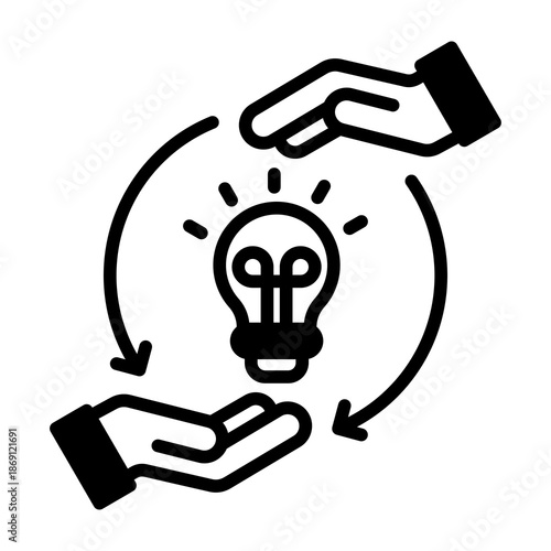 Skill Transfer Icon Mixed Style Vector Illustration