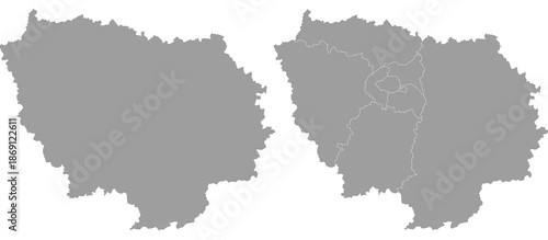 Photos double map of Ile de France