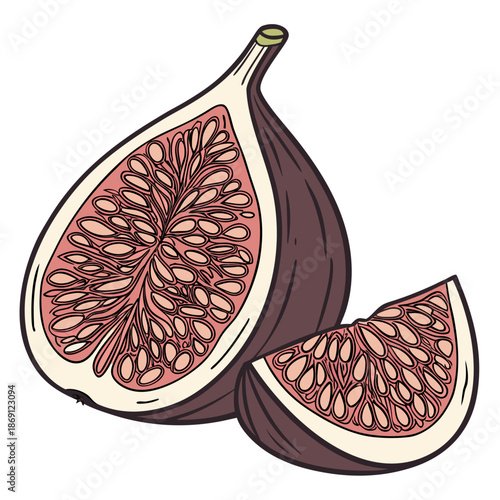 fresh figs isolated on white