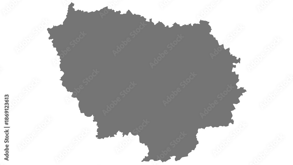 Fototapeta premium map of Ile de France region