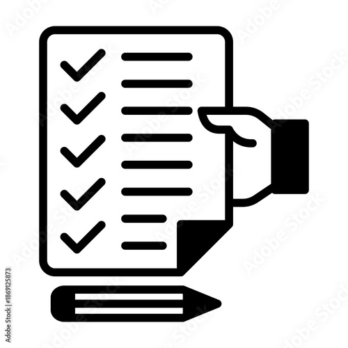 Task List Icon Mixed Style Vector Illustration