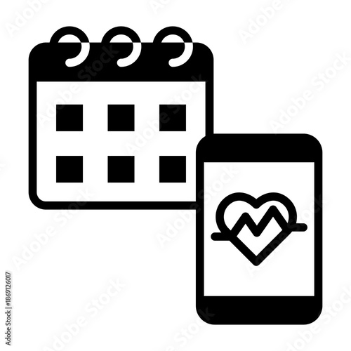 Activity Tracker Icon Mixed Style Vector Illustration