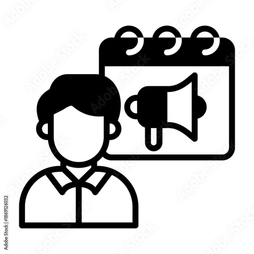 Organizer Icon Mixed Style Vector Illustration