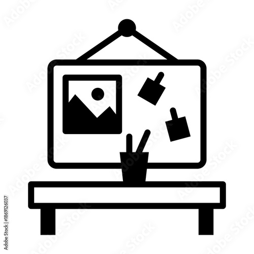 Moodboard Icon Mixed Style Vector Illustration