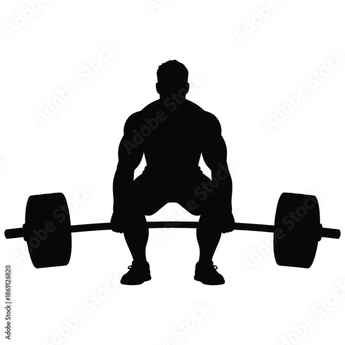 man lifting weights