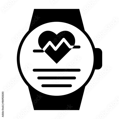 Health Tracker Icon Mixed Style Vector Illustration