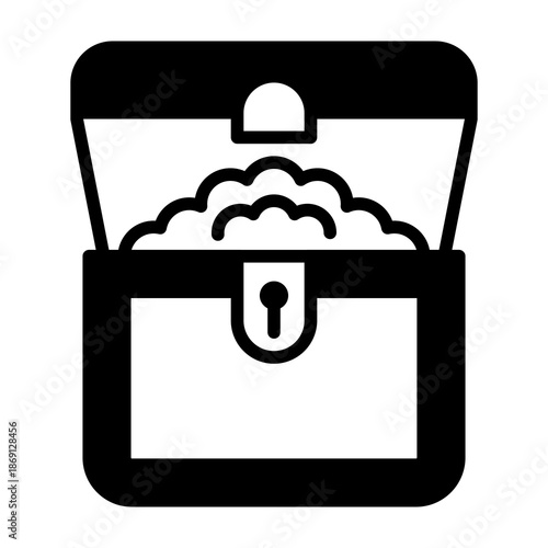 Chest Icon Mixed Style Vector Illustration