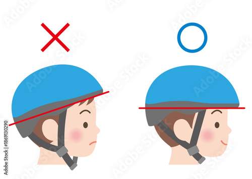 自転車ヘルメットの正しい被り方