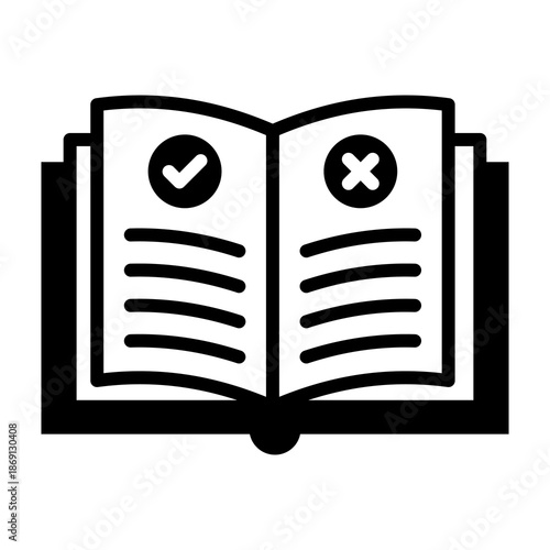 Rules Icon Mixed Style Vector Illustration