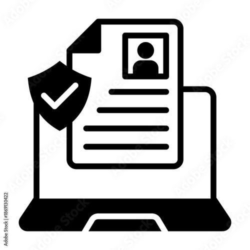 Privacy Policy Icon Mixed Style Vector Illustration