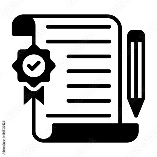 Terms And Conditions Icon Mixed Style Vector Illustration