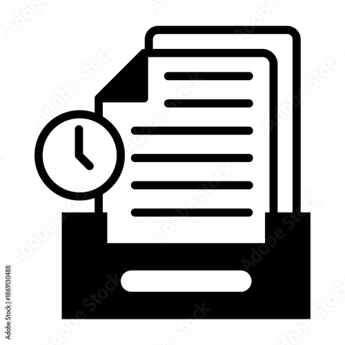 Draft Icon Mixed Style Vector Illustration