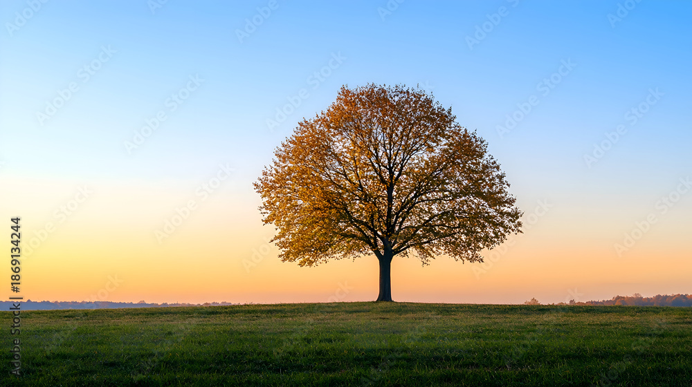 Obraz premium tree in the sunset