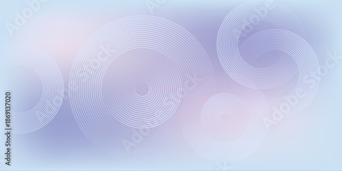 Digital abstract circle lines on blue background. Geometric stripe line art design