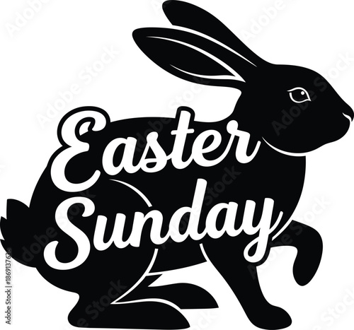 Easter sunday bunny graphic