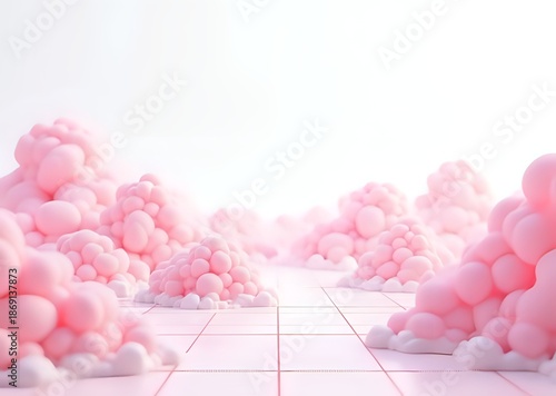Pink Bubble Cloudscape Interior