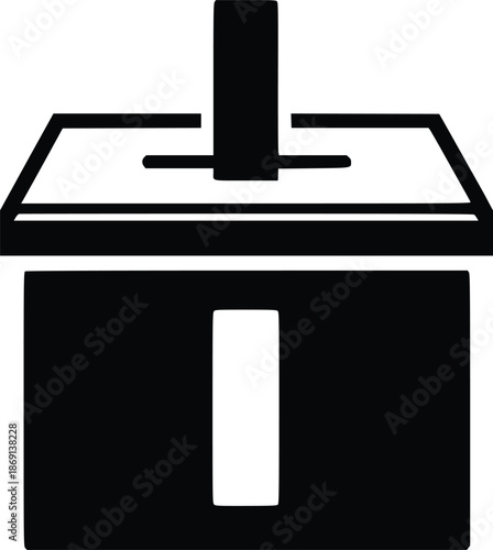 Black box with vertical slot