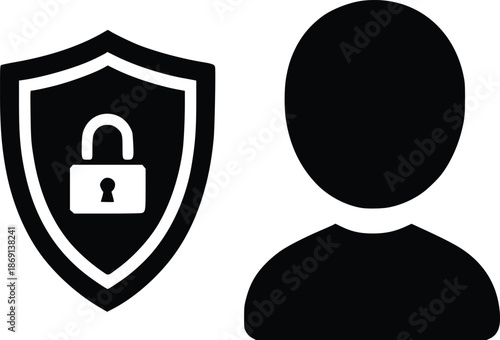 Person with security shield