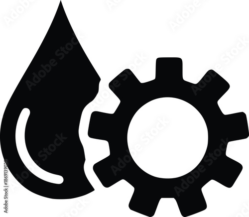 Oil drop next to gear