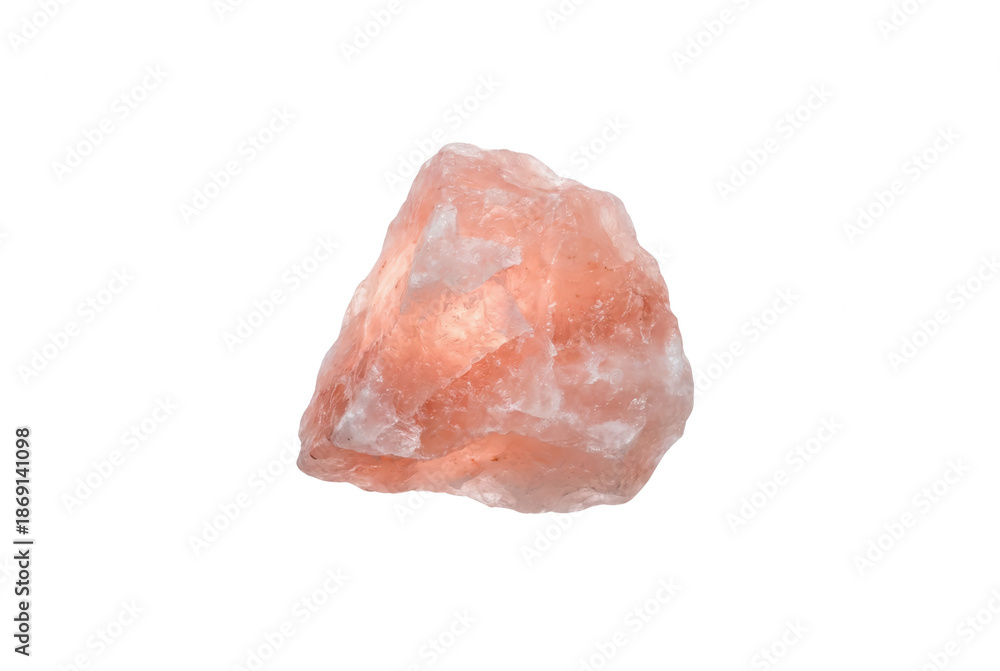 Fototapeta premium Himalayan Pink Salt Rock Isolated on White Background. Natural Mineral. Spa and Wellness.