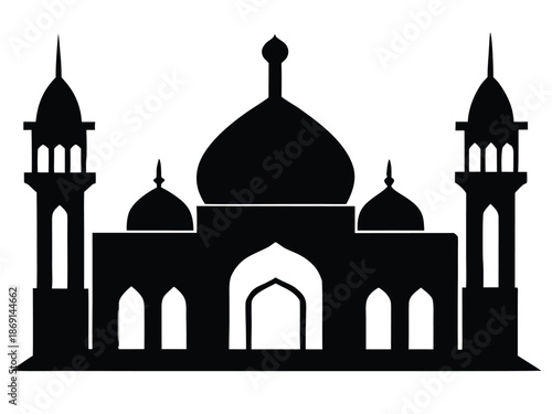 mosque shadow eid vector