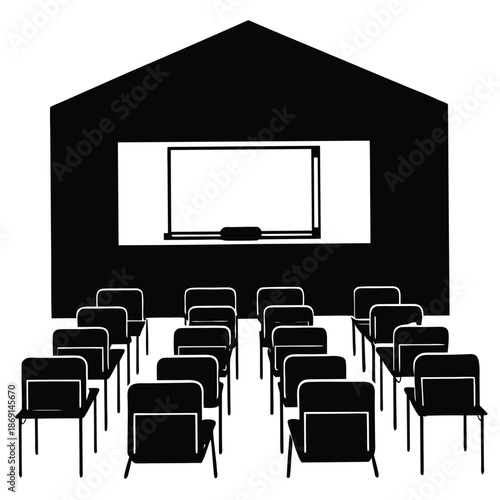 training room on white background