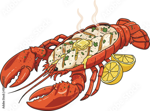 Baked Lobster with Cheese