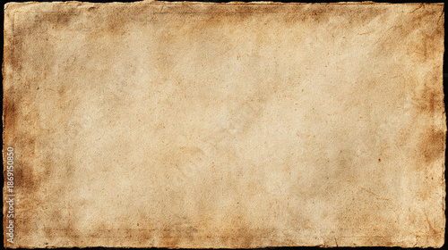 An antique paper with textured surface and burned edges, creating a sense of history and nostalgia. The paper is aged, evoking the feeling of an ancient document