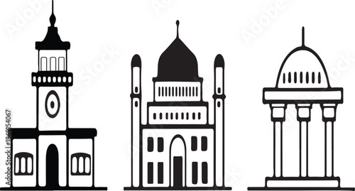 Global Architectural Landmarks Icon Set