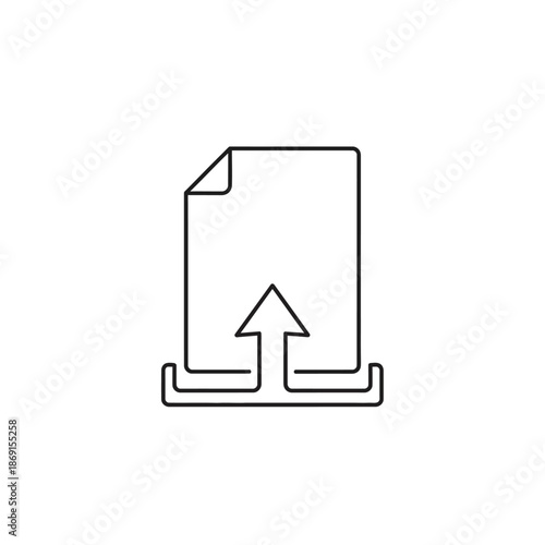 Business Report Upload Document Icon for Digital File Submission