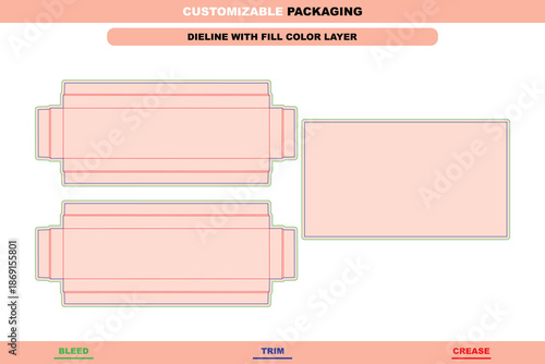 Elegant jewelry rigid box dieline developed for upscale presentation precision folding accuracy and professional premium packaging layout design