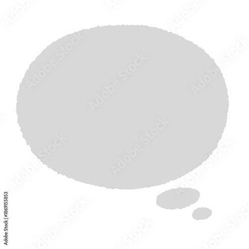  クレヨンで描いたような楕円形の吹き出し（線なし）