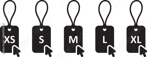 Size Label Tag Clothing Shopping Vector
