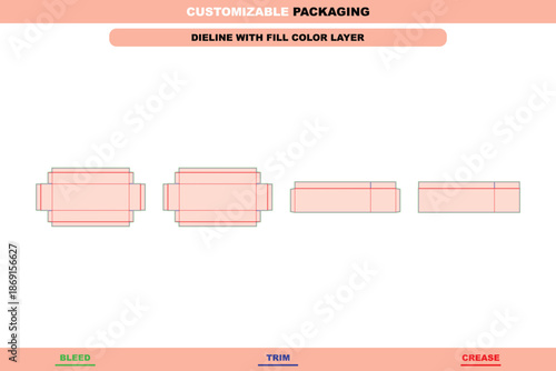 Luxury jewelry rigid gift box dieline engineered with refined structure accuracy designed for premium jewelry presentation and professional packaging layout